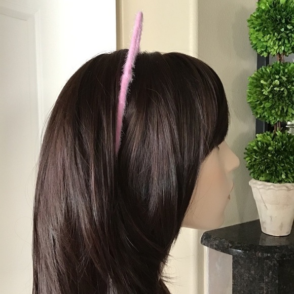 Cat Ears Hair Headband Pink Fuzzy Kitten Halloween Party Costume Crafts Girl NEW - Picture 11 of 13